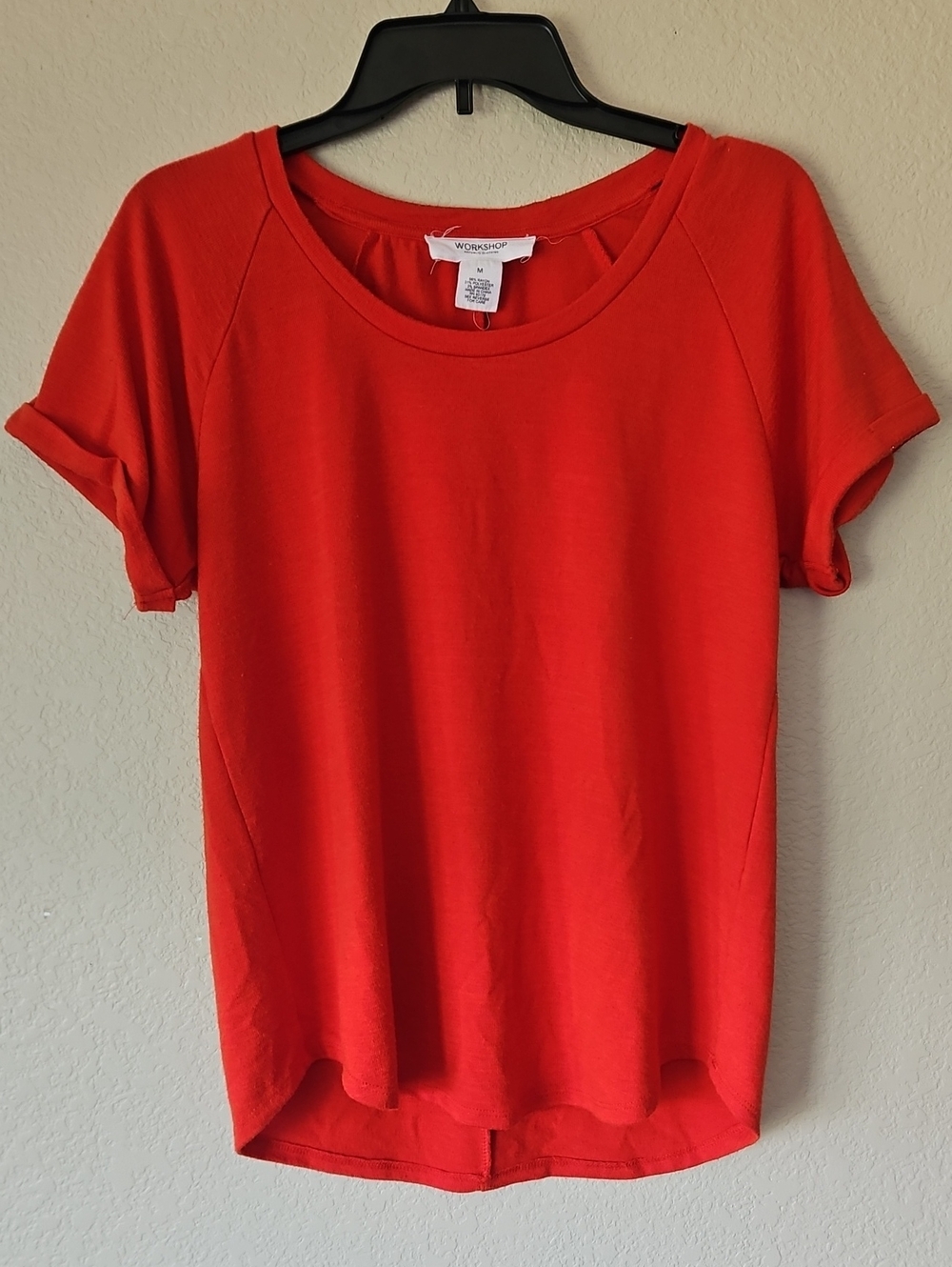 Workshop Republic Clothing Red/Orange Crewneck Tshirt Medium